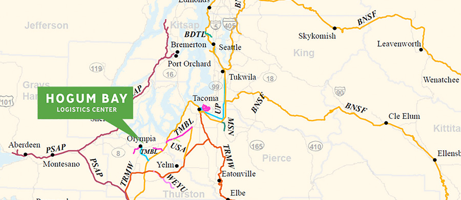 Hogum Bay Logistics Center Rail Map